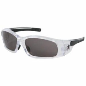 MCR Safety Swagger Safety Glasses - Gray Lens, Black/Clear Frame, Duramass Anti-Fog - 12-Count Pack
