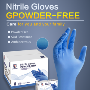 Disposable Blue 3.5-4 mil Nitrile Exam Gloves