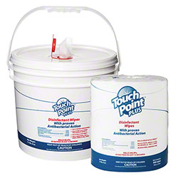 TouchPoint® Plus Disinfectant Wipes w/Bucket - 900 ct. Roll