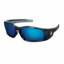 MCR Safety Swagger SR1 Safety Glasses - Blue Diamond Mirror Lens, White Frame - 1 Pair