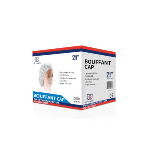 21 in White Bouffant Caps - 1000 pcs