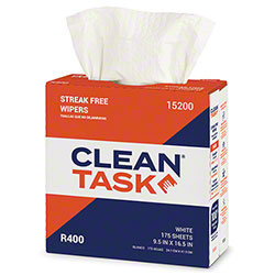 Sellars® CLEAN TASK® Streak-Free R400 Wiper - 9.5" x 16.5", White