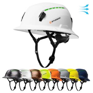 STUDSON SHK-1 Full Brim Vented Safety Helmet – ANSI Class C