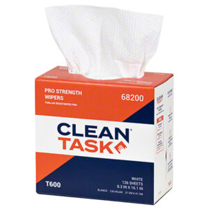 Sellars® CLEAN TASK® Pro Strength T600 Pop-Up Box Wiper - 8.3" x 16.5", White